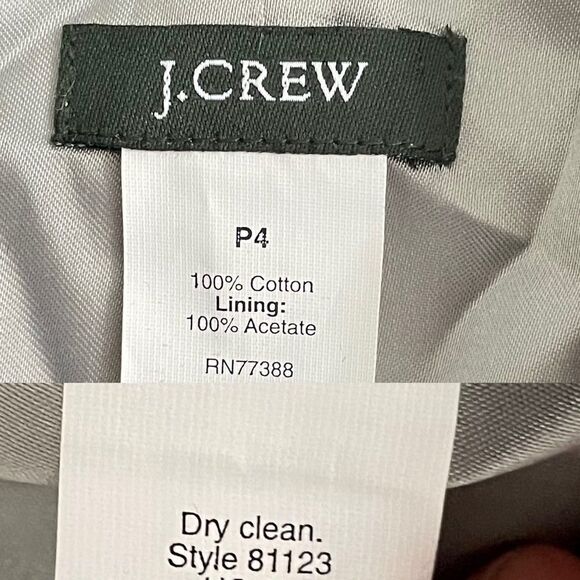 J. CREW Velvet Blazer Grey Brown 4P - Picture 9 of 9